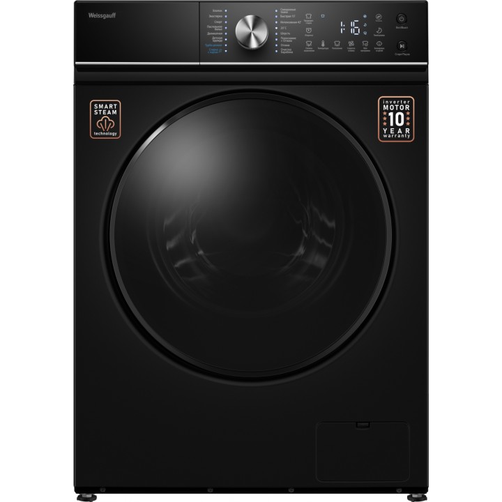 Фото Alt Cтиральная машина с инвертором и паром Weissgauff  WM 47147 DC Inverter Steam Black - 14
