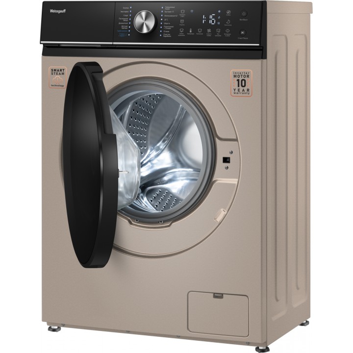 Фото Title Cтиральная машина с инвертором и паром Weissgauff WM 47148 DC Inverter Steam Champagne - 17 Фото Alt Cтиральная машина с инвертором и паром Weissgauff WM 47148 DC Inverter Steam Champagne - 17