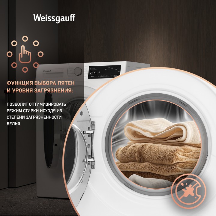 Фото Alt Cтиральная машина с инвертором и паром Weissgauff  WM 49127 DS Inverter Steam - 5