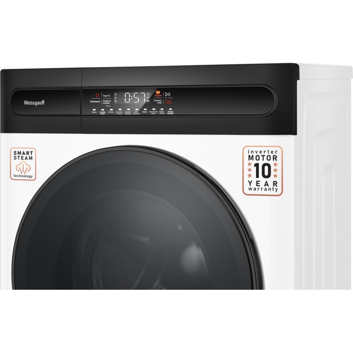 Фото Title Cтиральная машина с инвертором и паром Weissgauff WM 4948 Inverter Steam - 16 Фото Alt Cтиральная машина с инвертором и паром Weissgauff WM 4948 Inverter Steam - 16