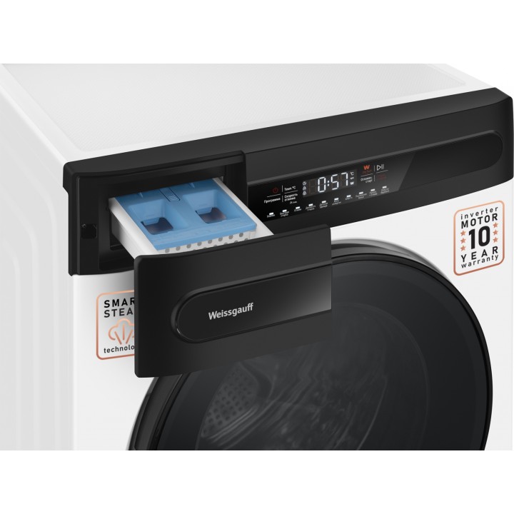 Фото Title Cтиральная машина с инвертором и паром Weissgauff WM 4948 Inverter Steam - 17 Фото Alt Cтиральная машина с инвертором и паром Weissgauff WM 4948 Inverter Steam - 17
