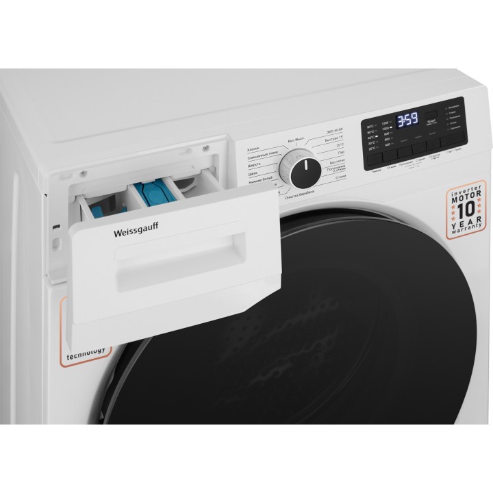 Фото Alt Cтиральная машина с инвертором и паром Weissgauff  WM 61212 DC Inverter Steam - 14