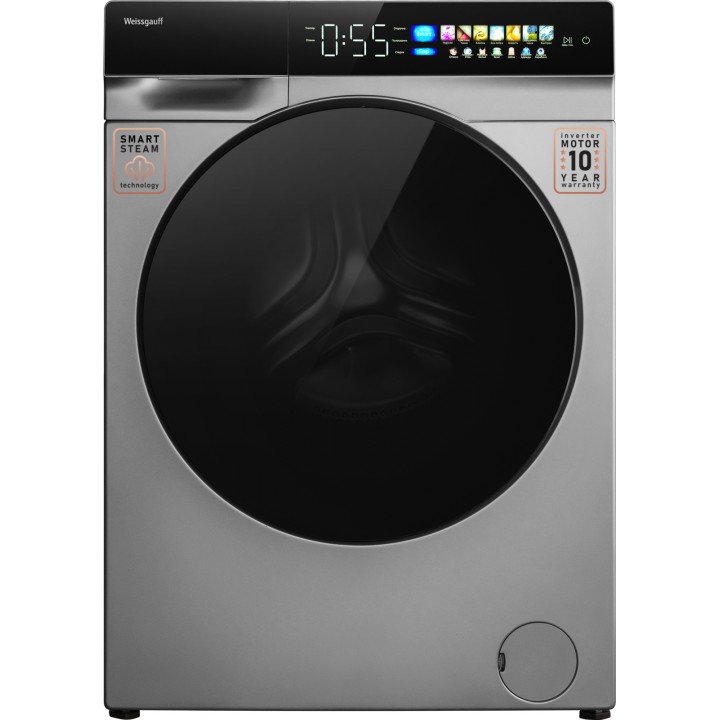 Фото Alt Cтиральная машина с инвертором и паром Weissgauff  WM 998 Full Touch DC Inverter Steam Silver - 11