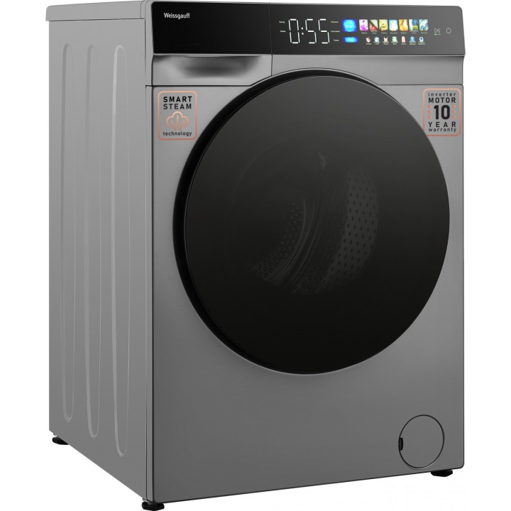Фото Alt Cтиральная машина с инвертором и паром Weissgauff  WM 998 Full Touch DC Inverter Steam Silver - 12