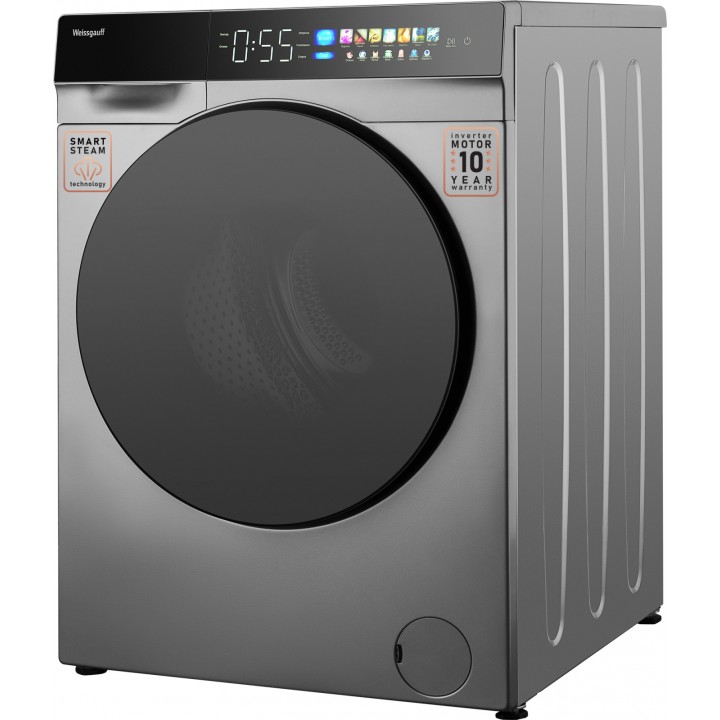 Фото Alt Cтиральная машина с инвертором и паром Weissgauff  WM 998 Full Touch DC Inverter Steam Silver - 13