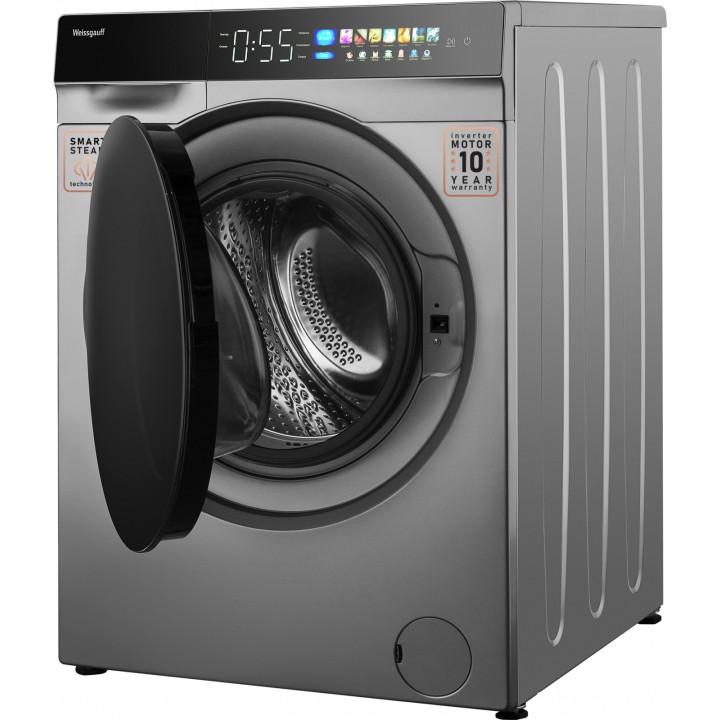 Фото Alt Cтиральная машина с инвертором и паром Weissgauff  WM 998 Full Touch DC Inverter Steam Silver - 14