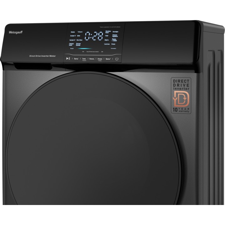 Фото Alt Cтиральная машина с прямым приводом и инвертором Weissgauff  WM 4927 Direct Drive Inverter Premium Deep Grey - 18
