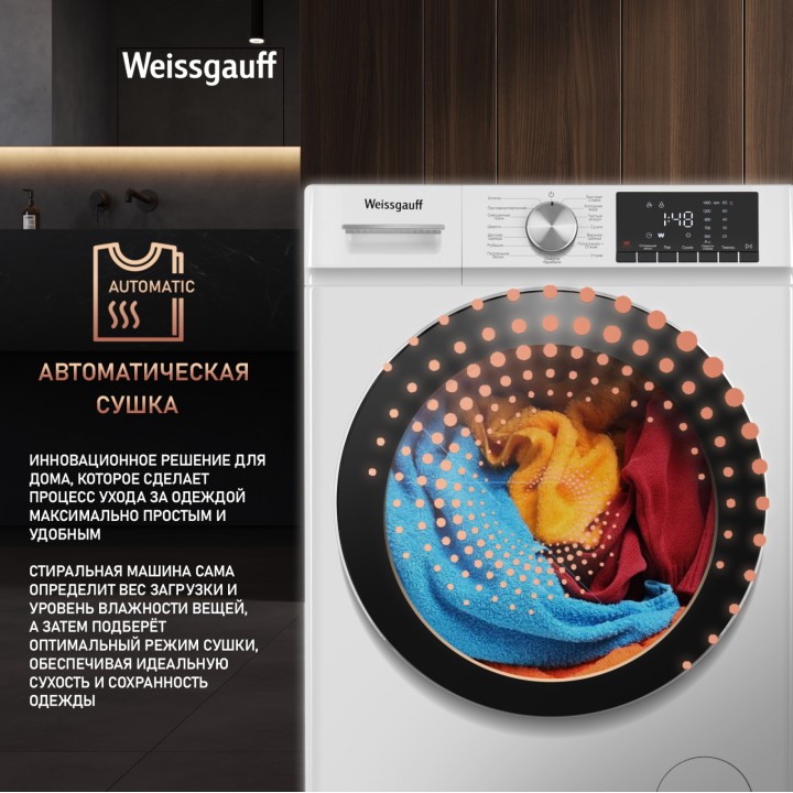 Фото Alt Стиральная машина с сушкой, инвертором и паром Weissgauff  WMD 58411 Smart Inverter Steam - 5