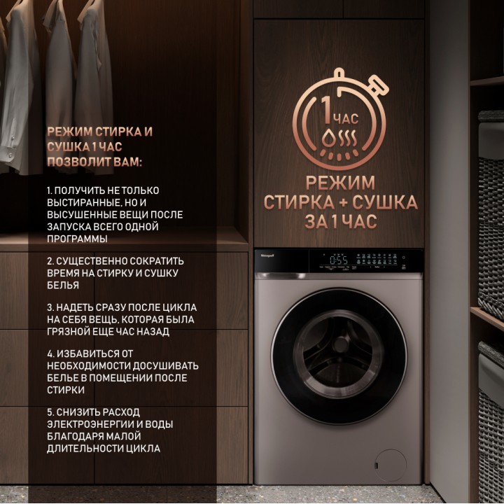 Фото Title Стиральная машина с сушкой, инвертором и паром Weissgauff WMD 888 Touch Inverter Steam Silver - 7 Фото Alt Стиральная машина с сушкой, инвертором и паром Weissgauff WMD 888 Touch Inverter Steam Silver - 7
