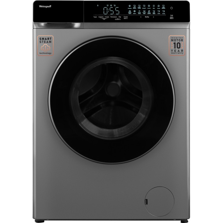 Фото Title Стиральная машина с сушкой, инвертором и паром Weissgauff WMD 888 Touch Inverter Steam Silver - 12 Фото Alt Стиральная машина с сушкой, инвертором и паром Weissgauff WMD 888 Touch Inverter Steam Silver - 12