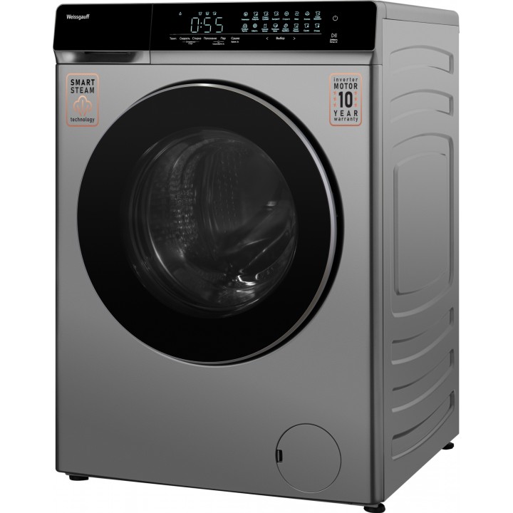 Фото Title Стиральная машина с сушкой, инвертором и паром Weissgauff WMD 888 Touch Inverter Steam Silver - 15 Фото Alt Стиральная машина с сушкой, инвертором и паром Weissgauff WMD 888 Touch Inverter Steam Silver - 15