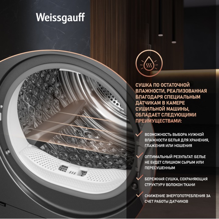 Фото Alt Сушильная машина с инвертором Weissgauff  WD 599 DC Inverter Heat Pump Silver - 4