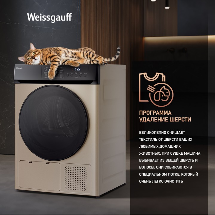 Фото Alt Сушильная машина Weissgauff  WD 6010 Heat Pump Champagne - 12