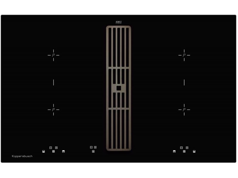 Фото Title Индукционная варочная панель с вытяжкой Kuppersbusch KMI 8500.0 SR Black Chrome Фото Alt Индукционная варочная панель с вытяжкой Kuppersbusch KMI 8500.0 SR Black Chrome