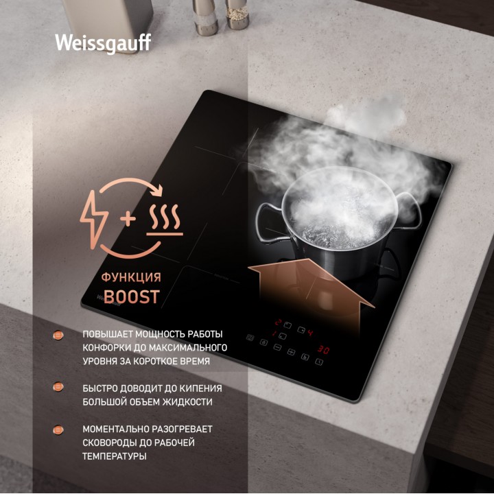 Фото Alt Индукционная варочная панель Weissgauff  HI 430 BA Cross - 2