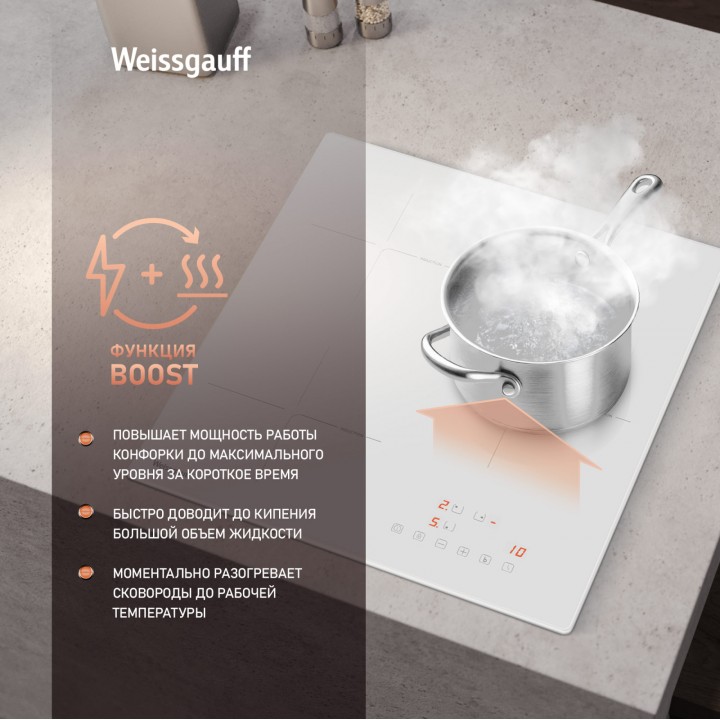 Фото Alt Индукционная варочная панель Weissgauff  HI 430 WA Cross - 2