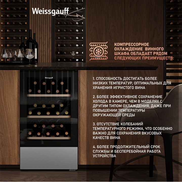Фото Title Винный холодильник Weissgauff WWC-30 Bottle - 3 Фото Alt Винный холодильник Weissgauff WWC-30 Bottle - 3