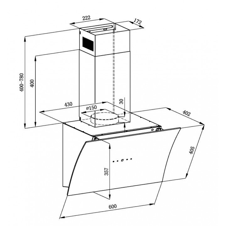 Фото Alt Купольная вытяжка Weissgauff  Merga 60 BL Sensor - 16