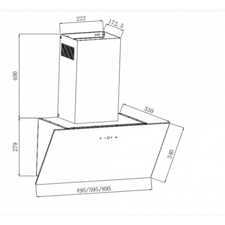 Фото Alt Купольная вытяжка Weissgauff  Yota 600 Touch White Glass - 3