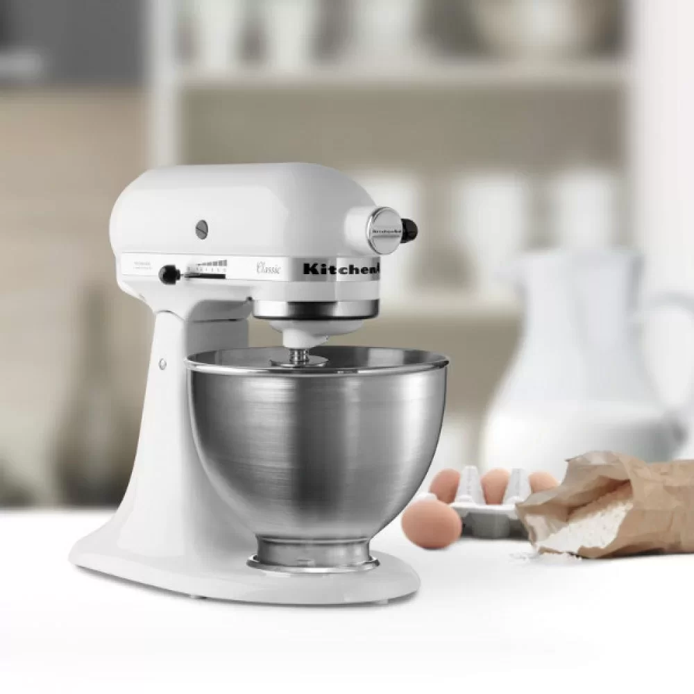 Фото Title Миксер KitchenAid 5K45SSEWH - 8 Фото Alt Миксер KitchenAid 5K45SSEWH - 8