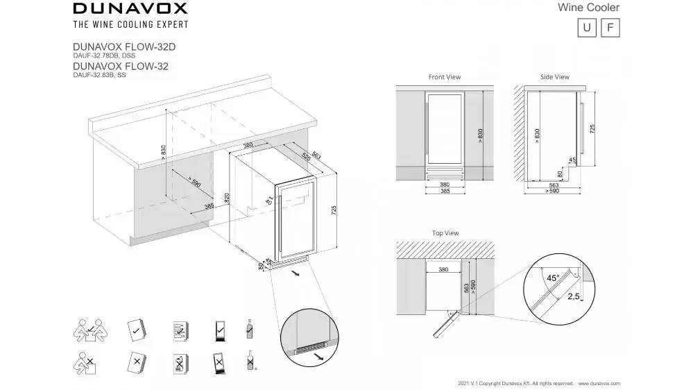 Фото Title Винный шкаф Dunavox DAUF-32.83B - 4 Фото Alt Винный шкаф Dunavox DAUF-32.83B - 4