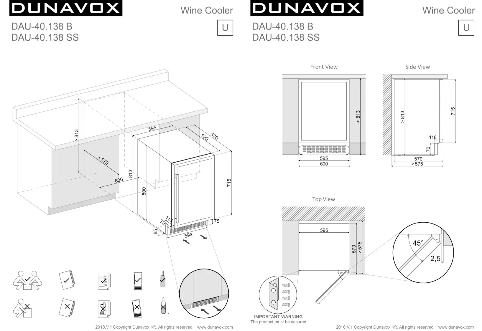 Фото Title Винный шкаф Dunavox DAUF-40.138SS - 6 Фото Alt Винный шкаф Dunavox DAUF-40.138SS - 6